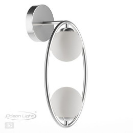 Светильник настенный 4807/2W Odeon Light Никель/белый