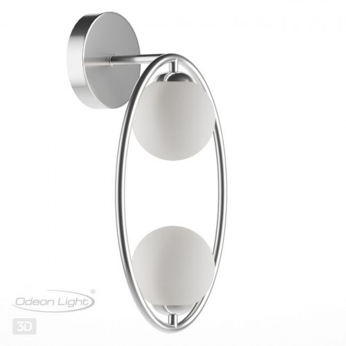 Светильник настенный 4807/2W Odeon Light Никель/белый