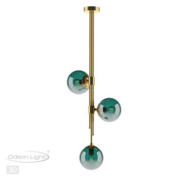 Светильник подвесной 4800/3 Odeon Light Бронзовый/изумрудный