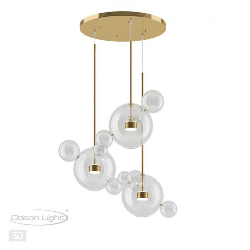 Люстра 4640/36LA Odeon Light Золотой/прозрачный