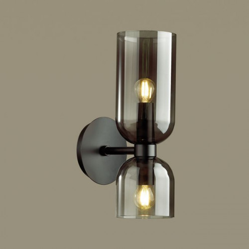Светильник настенный 4804/2W Odeon Light Черный/дымчатый