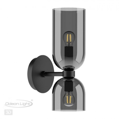 Светильник настенный 4804/2W Odeon Light Черный/дымчатый