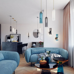 Светильник подвесной 4805/1 Odeon Light Никель/дымчатый