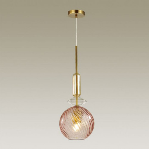 Светильник подвесной 4862/1 Odeon Light Розовый/золотой