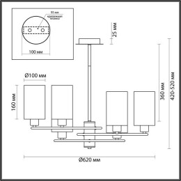 Люстра 4559/6C Lumion Золотой