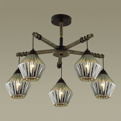 Светильник потолочный 4564/5C Lumion Черный, дерево