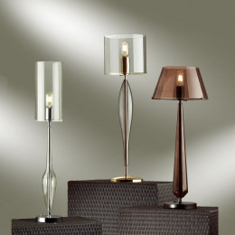 4850/1T STANDING ODL_EX21 99 дымчатый/золото/стекло Высокая Лампа E27 1*60W TOWER