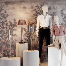 4852/1T STANDING ODL_EX21 55 черный/коричневый/стекло Высокая Лампа выкл. на базе E27 1*60W TOWER