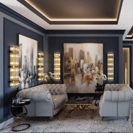 4853/6W HALL ODL_EX21 47 золото/стекло Настенный светильник E14 6*40W высота 1170см EMPIRE