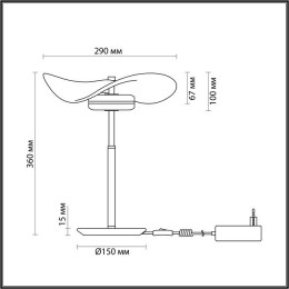 Лампа настольная 4858/10TL Odeon Light Exclusive Никель/дымчатый