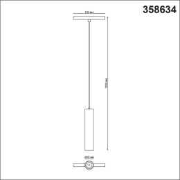 Светильник трековый 358634 Novotech Черный