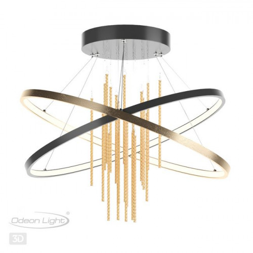 Светильник потолочный 3901/70CL Odeon Light Золотистый/янтарный