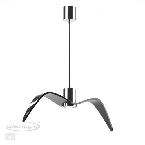 Светильник подвесной 4901/1C Odeon Light Чёрный/хром/стекло