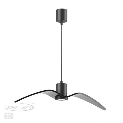 Светильник подвесной 4902/1B Odeon Light Чёрный/стекло