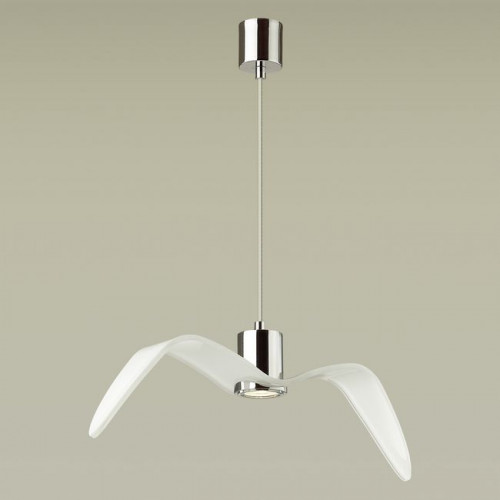 Светильник подвесной 4903/1C Odeon Light Белый/хром/стекло