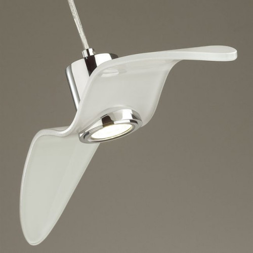 Светильник подвесной 4903/1B Odeon Light Белый/хром/стекло