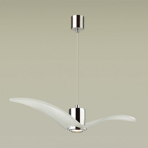 Светильник подвесной 4903/1A Odeon Light Белый/хром/стекло
