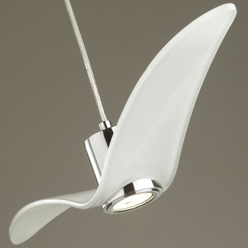 Светильник подвесной 4903/1A Odeon Light Белый/хром/стекло