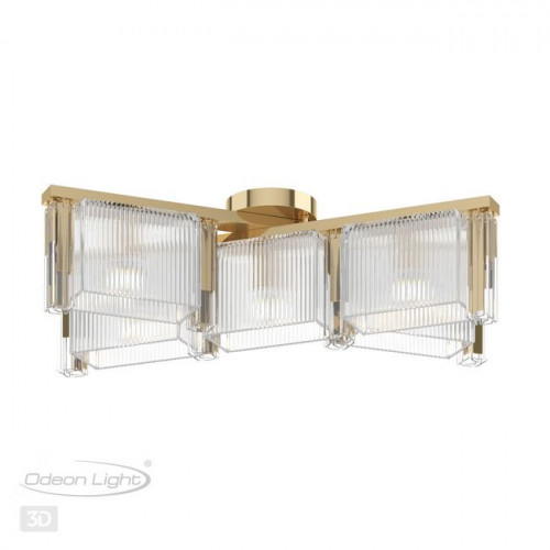 Люстра 4877/5C Odeon Light Exclusive Золотой/прозрачный/стекло