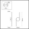 Светильник настенный 4309/8WL Odeon Light Черный