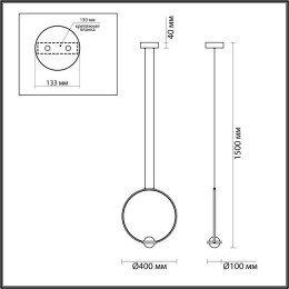 Светильник подвесной 4336/18L Odeon Light Брашированное золото
