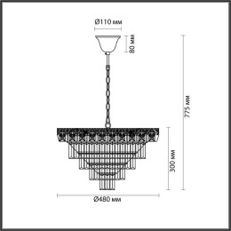 Люстра 5232/8 Lumion Золотой