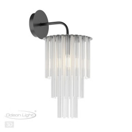Светильник настенный 4921/1W Odeon Light Черный/прозрач./матов./стекло