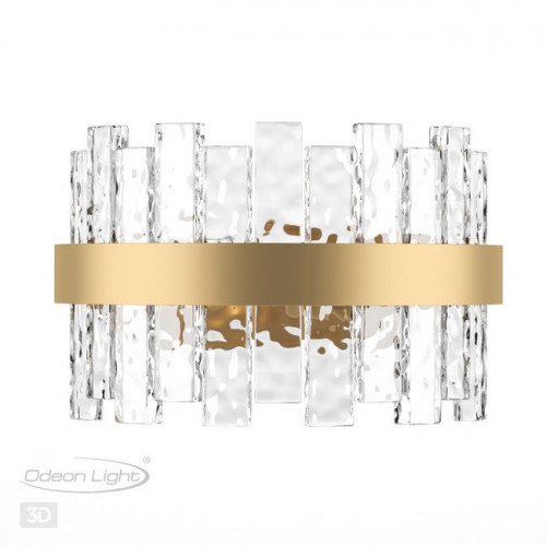 Светильник настенный 4938/1W Odeon Light Матов.золотой/прозрачный/стекло
