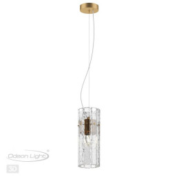 Светильник подвесной 4938/1 Odeon Light Матов.золотой/прозрачный/стекло