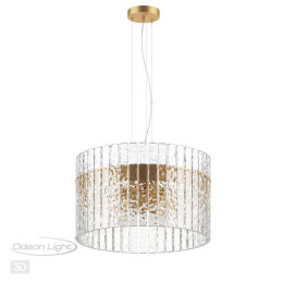 Люстра 4938/6 Odeon Light Матов.золотой/прозрачный/стекло