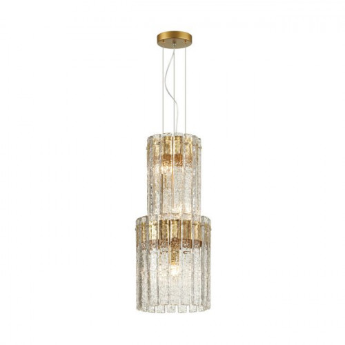 Люстра 4938/4 Odeon Light Матов.золотой/прозрачный/стекло