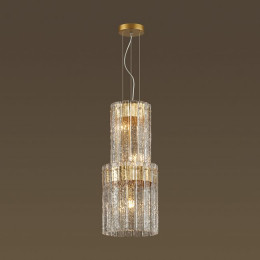 Люстра 4938/4 Odeon Light Матов.золотой/прозрачный/стекло
