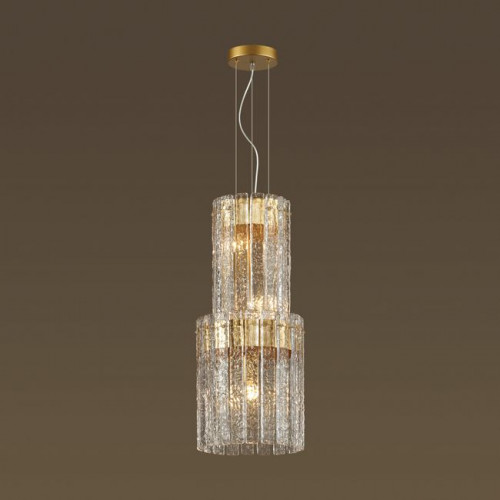 Люстра 4938/4 Odeon Light Матов.золотой/прозрачный/стекло