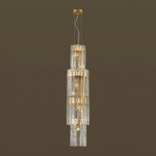 Люстра 4938/7 Odeon Light Матов.золотой/прозрачный/стекло