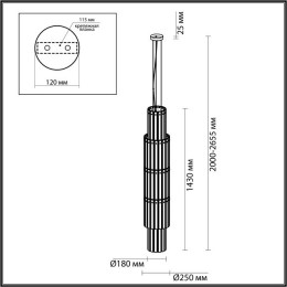 Люстра 4938/9 Odeon Light Матов.золотой/прозрачный/стекло