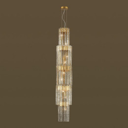 Люстра 4938/9 Odeon Light Матов.золотой/прозрачный/стекло