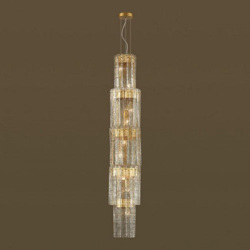 Люстра 4938/9 Odeon Light Матов.золотой/прозрачный/стекло