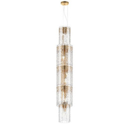 Люстра 4938/9 Odeon Light Матов.золотой/прозрачный/стекло