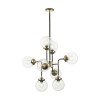 Люстра 4971/8 Odeon Light Черный/золотой/прозрачный/стекло