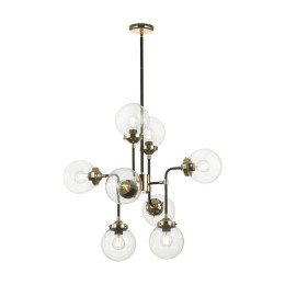 Люстра 4971/8 Odeon Light Черный/золотой/прозрачный/стекло