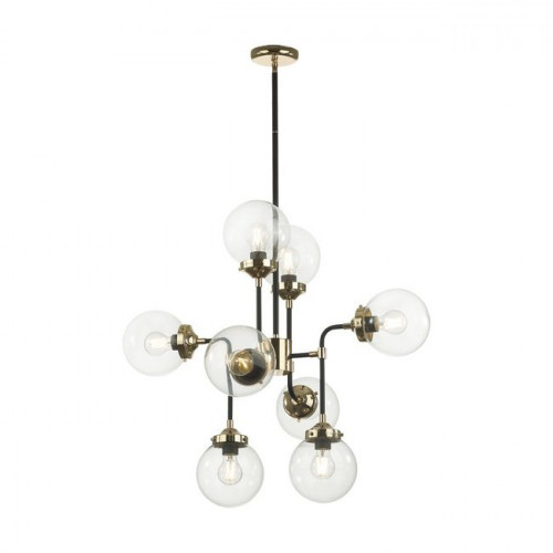 Люстра 4971/8 Odeon Light Черный/золотой/прозрачный/стекло