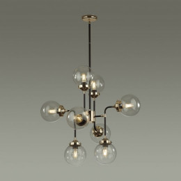Люстра 4971/8 Odeon Light Черный/золотой/прозрачный/стекло
