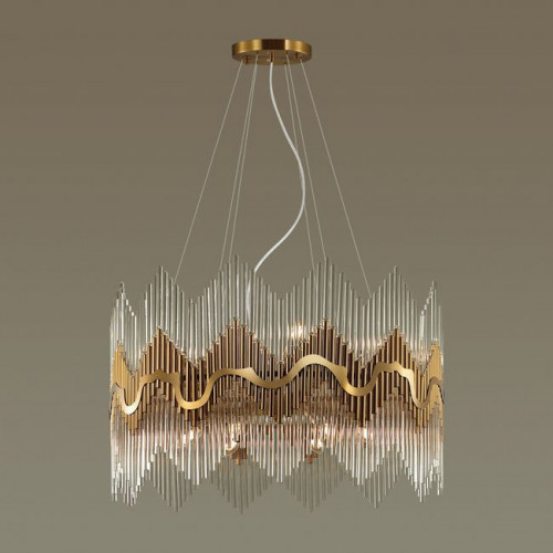 Люстра 4983/12 Odeon Light Бронзовый/стекло