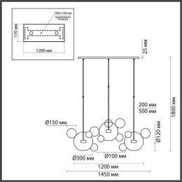 Люстра 4802/36L Odeon Light Хром/прозрачный/стекло