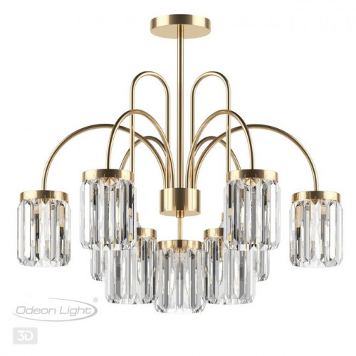 Люстра 4987/9C Odeon Light Золотой/хрусталь