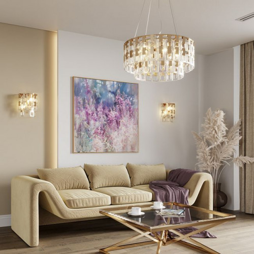 Люстра 4989/12 Odeon Light Золотой/стекло