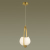 Светильник подвесной 4873/1 Odeon Light Exclusive Золотой/белый/стекло