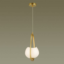 Светильник подвесной 4873/1 Odeon Light Exclusive Золотой/белый/стекло