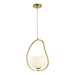 Светильник подвесной 4873/1 Odeon Light Exclusive Золотой/белый/стекло