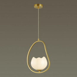 Светильник подвесной 4873/1 Odeon Light Exclusive Золотой/белый/стекло